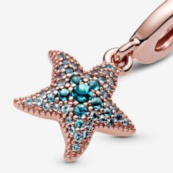 Sparkling Starfish Dangle Charm - Picture 5 of 6